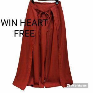 WIN HEART ウィンハート キュロット スカート 巻きスカート風　FREE レディース