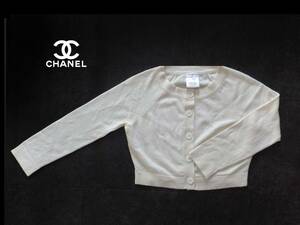 CHANEL (シャネル)ココボタン カシミヤ 丸首ショート丈 ホワイト カーディガン サイズ 34 P49322K06208　//11