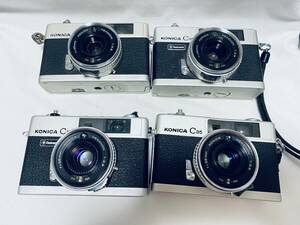 ★実用品★コニカ KONICA C35 ×2個 /C35 flashmatic ×2個 レンジファインダー ★4個まとめ★ #55 #04#m019