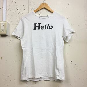 MADISON BLUE HELLO tシャツ Tee 白 ホワイト フォント プリント 半袖 コットン クルーネック ドゥーズィエムクラス 