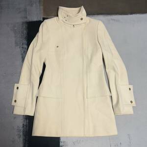 ◆GUCCI グッチ トムフォード期 TOMFOAD スタンドカラー コート 03AW ウールカシミヤ 115895 ZF051 ホワイト 白 COAT レディース