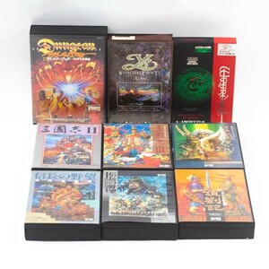 【中古】KOEI 光栄 ダンジョンマスター/カオスの逆襲/三國志Ⅱ・Ⅲ・Ⅳ/紙項劉紀/WIZARDRY 他 PC-9801 5”2HD まとめて 9点セット ＃18140