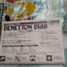 ☆ GUNZE グンゼ NO9 BENETTON B188 ベネトン B188 1/24 ☆　開封済_画像2