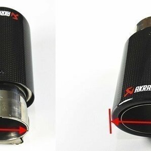 ★Akrapovic マフラーカッター 炭素繊維 エンドパイプ ステンレスヒートタイプの画像4