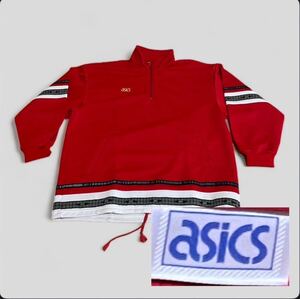 90s asics ハーフジップ トラックジャケット y2k