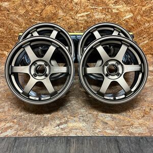 極上☆超軽量☆RAYS☆TE37☆鍛造☆16×6.5J+38☆100/4穴☆走り屋　コンパクトカー　軽サイズ　JDM