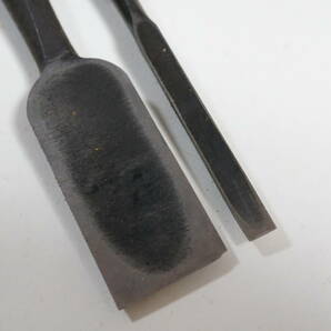 2327_2【送料無料】追い入れ鑿  2本セット 本永国 japanese carpenter chisel nomiの画像4