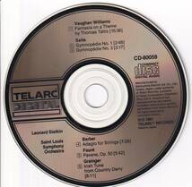 【Telarc/松下電器/CD-80059】スラットキン/トマス・タリスの主題による幻想曲,ジムノペディ,弦楽のためのアダージョ_画像3