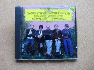 ＊【CD】MELOS QUARTETT、PIERO FARULLI／モーツァルト STREICHQUINTETTE KV 593＆614（429 777-2）（輸入盤）