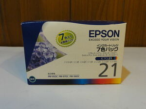 EPSON PM-950C/PM-970C/PM-980C用インクカートリッジ－ IC7CL21 ＋ ICC21,ICLC21 未開封ジャンク扱い