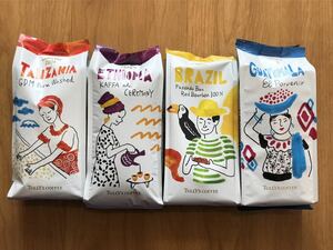 タリーズコーヒー 2024 HAPPY BAG 福袋 コーヒー豆とコーヒー粉の４種類8袋（画像1が2セット）送料無料