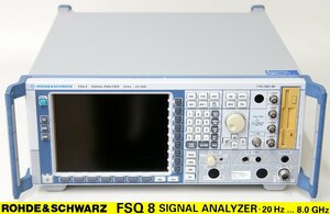 KQ44995◆ROHDE&SCHWARZ/ローデシュワルツ FSQ8 SIGNAL ANALYZER (20Hz-8GHz) シグナルアナライザ【返品保証なし】