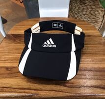 adidas／テーラーメイドゴルフ／サンバイザー／ブラック系／サイズ56〜58㌢_画像1