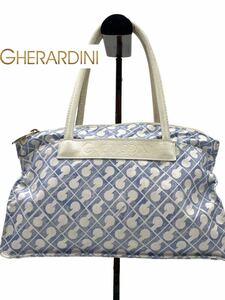 ◆美品◆超高級◆GHERARDINI◆ゲラルディーニ◆ブランド◆ブルー◆ハンドバッグ◆バッグ◆ミニ◆メンズ◆レディース◆お洒落◆YP013