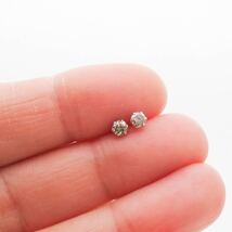 K18PG 天然ダイヤモンド 計0.25ctピアス　各0.125ct 18金ピンクゴールド　お買い得　目玉品！！　アクセサリー　ダイヤピアス 一粒_画像7