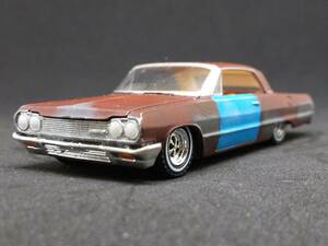 ★1/64 Greenlight '64 Chevy Impala 改 リペイント シボレー インパラ Lowrider Ratrod ローライダー カスタム 改造 チョン★