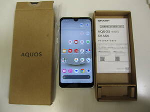 ★#32433 【中古】SIMロック未解除? 楽天モバイル SHARP AQUOS wish3 SH-M25 ホワイト 判定/リセット○ シャープ アクオスフォン