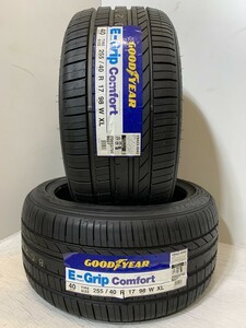 保管袋付【送料無料】未使用夏タイヤ２本セット 255/40R17 98W XL(SGY127-22)GOODYEAR E-Grip Comfort 255/40/17 20年～21年