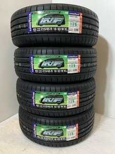 保管袋付 １セットのみ【送料無料】未使用夏タイヤ ４本セット 215/45R18 93W XL(SGY163-1)GOODYEAR EAGLE RVF 215/45/18 20年～