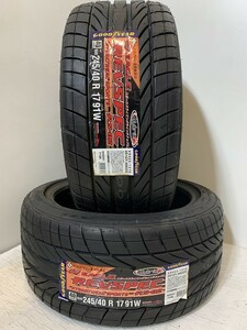 保管袋付【送料無料】未使用夏タイヤ２本セット 245/40R17 91W(SGY106-12)GOODYEAR EAGLE REVSPEC RS-02 245/40/17 2020年～