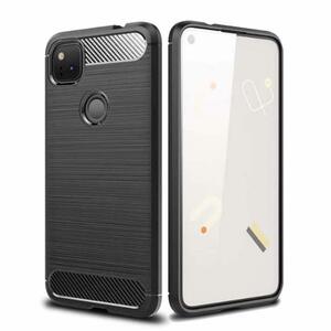 【E9TR】Google Pixel 4a ケース 炭素繊維カバー TPU 耐衝撃 ソフトケース 滑り止め 軽い 弾力性付き衝撃 吸収 擦り傷防止ケース