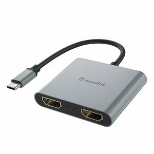 ＃２WAVLINK USB C HDMI 変換アダプタ Type C デュアル HDMI ハブ 高解像度 2ｘ4K＠60Hz HDMI 1ｘType-C