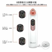 【新品未開封☆匿名発送】毛穴吸引器 角栓取り 毛穴ケア美顔器 2種類LED光エステ 3段階吸引力 3種類ヘッド USB充電式 LCDディスプレイ_画像4