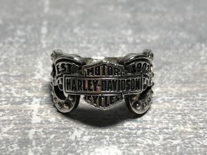 ハーレーダビッドソン指輪　シルバー 925 silver Harley Davidson ピンキーリング　12号