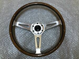  rare * wooden steering wheel steering wheel 36.5Φ Deliboy Figaro Pao Be-1 moon I zMOONEYES Granz Vintage GRANTkyaru