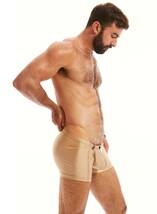 即決新品 N2N TC26 TITAN TRUNK スイムトランク -M-　LIGHT BEIGE　薄茶色　 現品表記サイズ -M-　コックリング内装_画像2