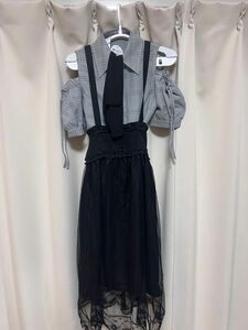 【新品未使用】MA*RS マーズ　セットアップ 制服　グレー　黒　女子 中学 高校 スカート　新品未使用