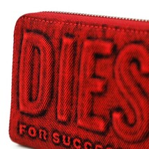 DIESEL ディーゼル 長財布 レッド系 デニム ※現在発送まで約7～9日お時間をいただいております。_画像2