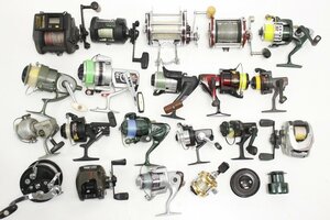 Daiwa SHIMANO RYOBI 他 スピニングリール 両軸リール ベイトリール 等 大量セット フィッシング 釣り具 まとめ ジャンク ② 1-E058/1/100