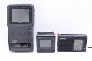 SONY VIDEO WALKMAN ビデオ テレビ レコーダー GV-9 ラジオ TR-4400 CASIO LCD ミニ 液晶 カラーテレビ TV-6500 ジャンク 1-L030/1/100