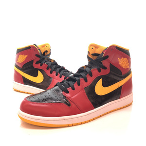 ★NIKE ナイキ 13年製 AIR JORDAN 1 RETRO HIGH OG ATLANTA HAWKS エア ジョーダン レトロ アトランタ ホークス レッド 赤 サイズ32cm 104