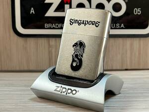 大量出品中!!【希少】未使用 1981年製 Zippo 'Singapore' 80's ヴィンテージ シンガポール マーライオン ジッポー 喫煙具 オイルライター