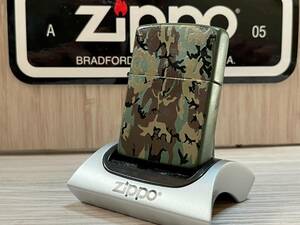 大量出品中!!【希少】1989年製 Zippo 'Camouflage' 80's ヴィンテージ 両面 迷彩 カモフラージュ ジッポー 喫煙具 オイルライター