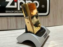 大量出品中!!【希少】未使用 2016年製 Zippo 'Vintage Look 1937' ゴールドカラー フラットトップ 鏡面 ジッポー 喫煙具 オイルライター_画像4
