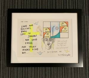 Art Auction Mark gonzales マークゴンザレス gonz 直筆原画作品 supreme シュプリーム box ステッカー付, 美術品, 絵画, その他