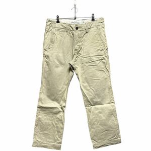 ●洗濯プレス済み● abercrombie&fitch アバクロ コットンチノパンツ ワイドシルエット w32インチ 【1695】