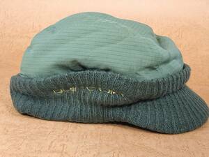 90年代 Burton バートン ヴィンテージ つば付きビーニー グリーン系 フリーサイズ ? ニットキャップ ニット帽 オールド 90'S OLD