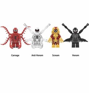 即納 4体セット ヴェノム　マーベル アベンジャーズ　ブロック ミニフィグ レゴ LEGO 互換 ミニフィギュア　v