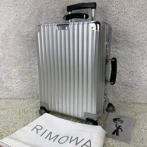 現行【極美品】RIMOWA リモワ CLASSIC クラシック CABIN キャビン 36L 機内持ち込み可能サイズ 4輪 MW シルバー アルミ キャリー ケース