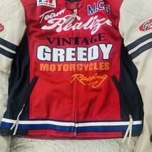 GREEDY グリーディ アルティメット レーシングジャケット メンズ 3L XXL レザー ライダース 牛革 本革 パンチングメッシュ ライナー/パッド_画像3