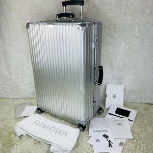 現行【美品】付属品有り RIMOWA リモワ CLASSIC クラシック Check-In L チェックイン 84L 4輪 MW TSAロック スーツ ケース キャリー バッグ