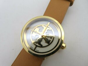 1円□ジャンク□　トリーバーチ　　　ホワイト/ゴールド　クオーツ　レディース　腕時計　　H51905