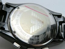1円◇稼働◇　エンポリオアルマーニ　AR-1400　　黒　クオーツ　メンズ　腕時計　コマ　I07706_画像5