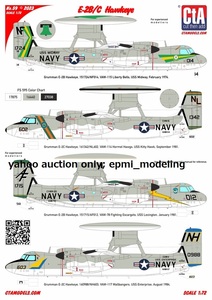 CTA-59 1/72 CTA グラマン E-2B/C ホークアイ用デカールセット 早期警戒機 アメリカ海軍