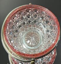 Baccarat オールド・バカラ/※稀少型 刻印有 持手付籠目文鉢水指 ボウル　ディアマン・ピエーリー_画像3