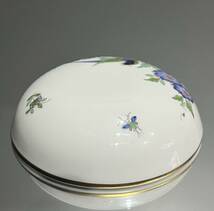 Meissen マイセン /※未使用　1級品　柿右衛門様式　インドの花と鳥　蓋物_画像8